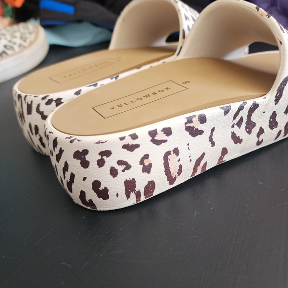 Yellow Box Animal Print Slide Sandals - Picture 5 of 5